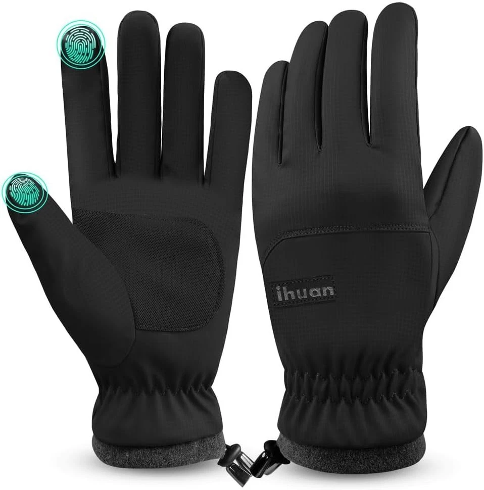 ihuan Winter Waterproof Ski Gloves Men Women, Snow Warm Cycling Cold Weather, Dr