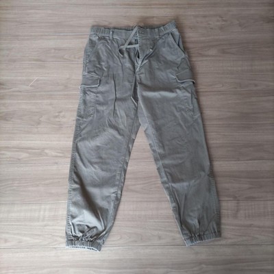 Pantalon cargo Uniqlo taille élastique poches latérales marron vendre occasion