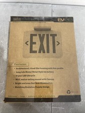 Dual-Lite Eveurwe Exit Sign, White, 1 Or 2 Face(S), Led, Universal Mount,
