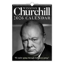 2026 Calendar - Winston Churchill - Christmas / Birthday / Gift Idea