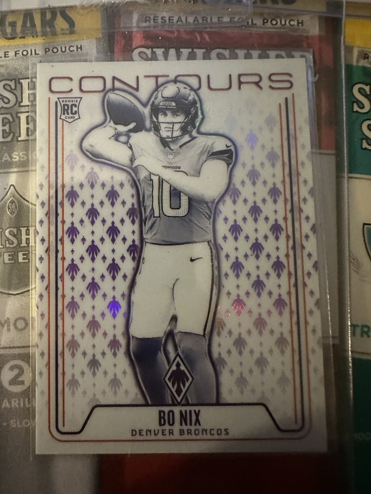 2024 Panini Phoenix - Contours Bo Nix #CON-BNX Purple (RC)