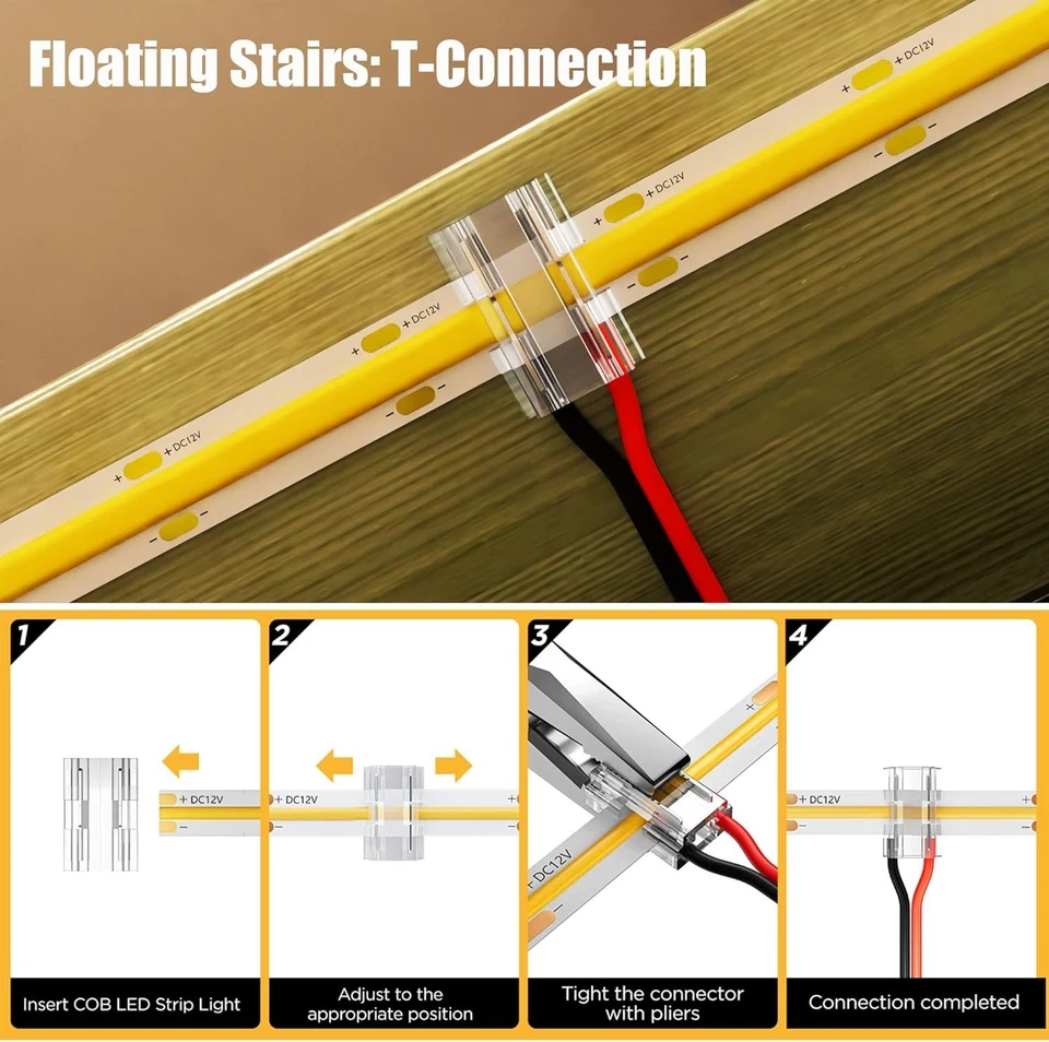 20 Stair Light Intelligent Motion Sensor LED Stair Lighting Kit 3000K Step Light - Image 4 of 4
