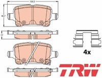 TRW GDB2180 Bremsbelagsatz FüR Scheibenbremse Bremsbelagsatz BremsbeläGe