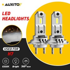 AUXITO H7 LED Headlight Bulb Kit High Low Beam 6500K Super White 20000LM Upgrade