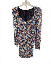 Zara Floral Long Sleeve Bodycon Mini Dress