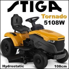 Stiga Tornado 5108W 108cm Mulching Ride on Lawn Mower, Garden Tractor, Lawnmower