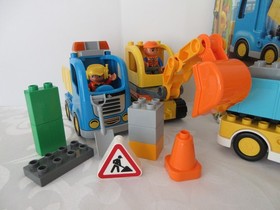 Lego Duplo Construction Lot, 10812, 10931, TRUCKS EXCAVATORS, COMPLETE, EXCELLEN