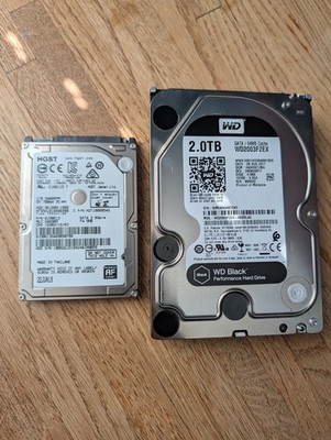 WD Black 2TB 3.5 7200RPM HDD + HGST 1TB 2.5 5400RPM SATA HDD + Bundle Tested