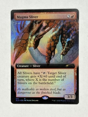 Magma Sliver (Extended Art) Secret Lair Drop Foil MTG NM Mint Pack Fresh