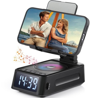 Gifts for Men Women, Phone Stand with Bluetooth Speaker&Clock, Birthday Gifts...