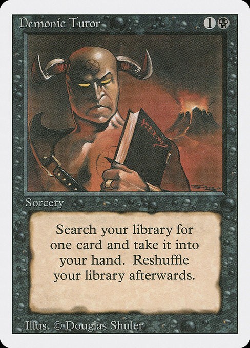 Demonic Tutor MTG Revised 3rd Edition NM-MT Vintage