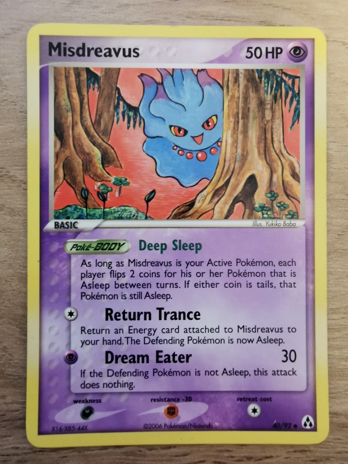 Pokemon Misdreavus 40/92 EX Legend Maker NM Condition