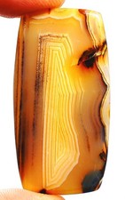 57 Ct 5X23X45 mm Natural Amber Montana Agate Fancy Cabochon Gemstone DH-579