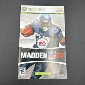 Xbox 360 Console Original Manuals + BONUS madden 07 Manual!!  LOOKS BRAND NEW