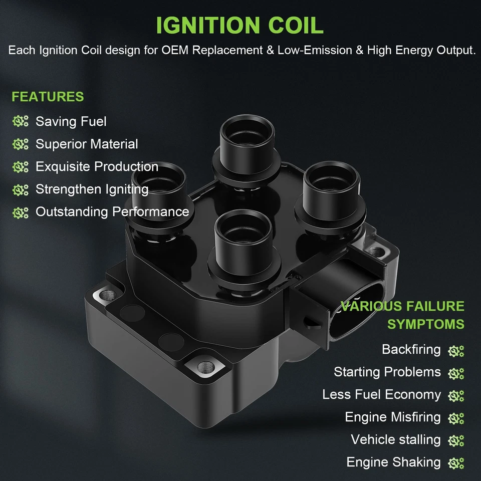 2 bobinas de encendido y bujía Mercury Mystique L4 1995-99 2,0 L Foto 4 de 4