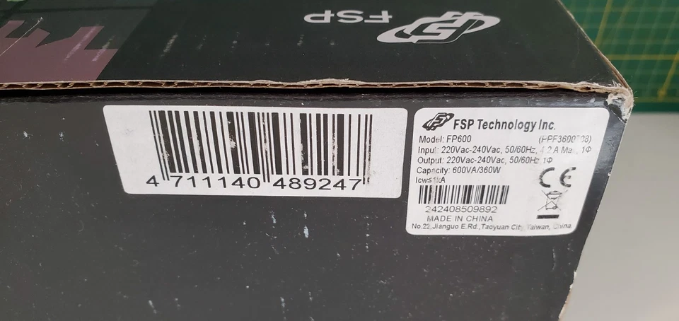 FSP PPF3600708 - FP 600 - 600VA/360W - Line Interactive UPS _4,3_5 - Bild 3 von 4