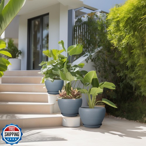 EPFamily Ceramic Plant Pots - Large Planters for Indoor Plants 10 Inch 8 Inch - Picture 4 of 5