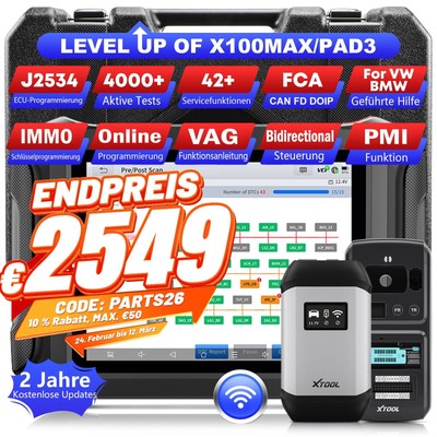 XTOOL X100 MAX2 KFZ OBD2 Diagnosegerät Profi Scanner ALLE SYSTEM ECU Programming