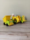 Fisher Price Vintage Little People CONSTRUCTION LOT Dump Truck Man Forklift Set