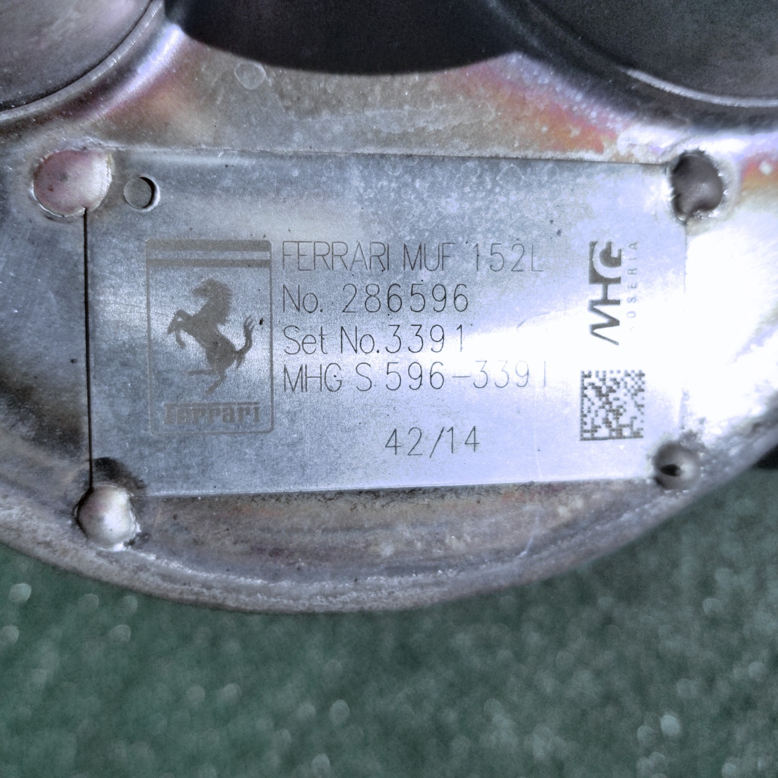 Ferrari F12 Left, right Exhaust systems Pair P/N 286595