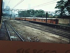 Vtg 1977 Train Slide NB CSS & SB @12th St. Chicago South Shore & South Bend
