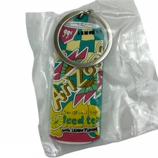 NEW Arizona Lemon Iced Tea Green Tea Double Sided Key chain Beverage Keyring