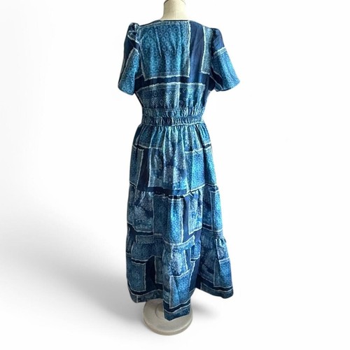 Anthropology, The Somerset maxi dress color: silver size: medium 100% cotton S - Picture 4 of 6