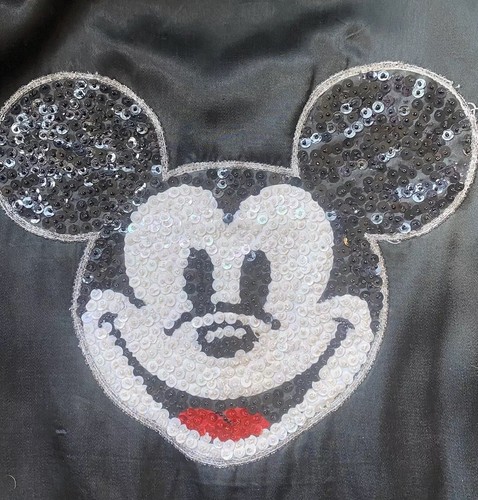 VINTAGE RARE Disney By JouJou MICKEY MOUSE Sequined Black Jacket Unsized READ - Picture 12 of 12