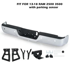 NEW Chrome Rear Bumper Assembly for 2013-2018 Ram 2500 3500 Pickup w/ Park Holes