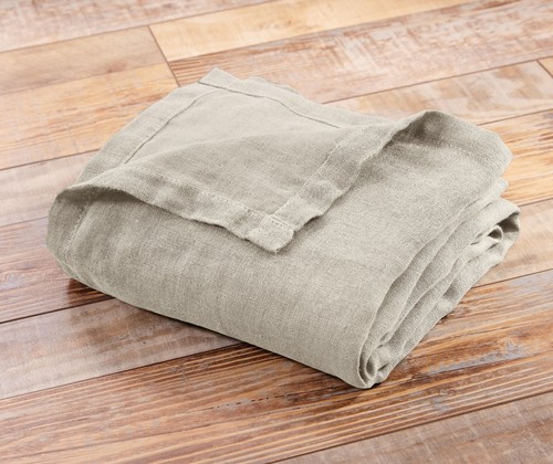 Pre-Washed Belgian Flax Linen Throw Blanket Soft Lightweight Reversible 50"x70" - Picture 8 of 30