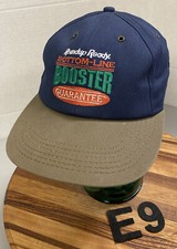 VINTAGE K PRODUCTS ROUNDUP READY BOTTOM LINE BOOSTER TRUCKER HAT USA MADE VGC E9