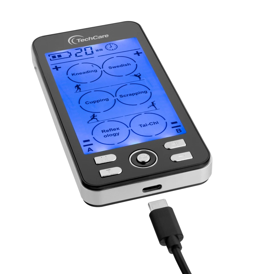 Estimulador muscular de diez unidades 24 modos dispositivo de decenas de Ems recargable de doble canal Foto 4 de 4