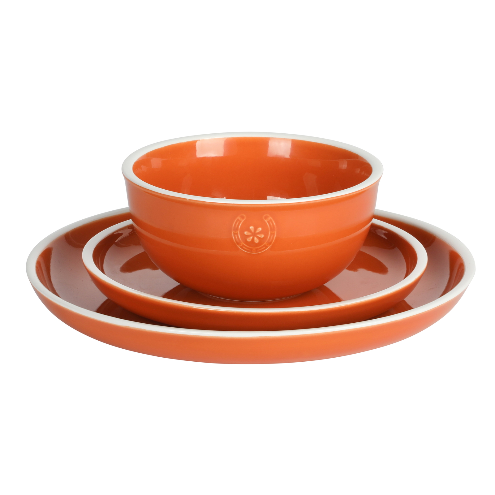 Wanda June Home Southern Sunrise 12Pc Terra Cotta Solid Stoneware Dinnerware Set