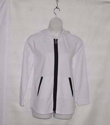 Linea Leisure by Louis Dell'Olio Zip Front Jacket w/ Hood Size XL White