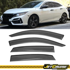 Fits 17-21 Honda Civic 10th Gen Hatchback Window Visor Rain Sun Guard Deflector