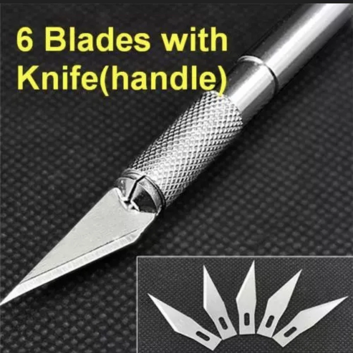 Hobby Knife Fits X-Acto Set 6 Blades Handle For Craftsman Craft Tool  Precision