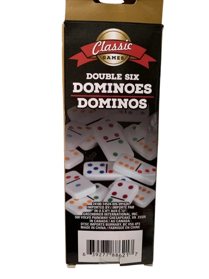 Double Six Colour Dot Dominoes Game Set - 28pcs Plastic Fun Family Party UK - Image 4 of 4