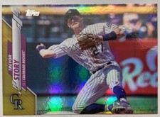 2020 Topps Series 2 Base Gold Rainbow Foil #637 Trevor Story - Colorado Rockies