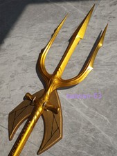Free Ship HCMY Trident Aquaman 1:1 Steel Alloy 210cm Replica Cosplsy Prop Gold