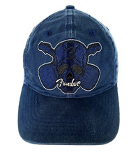 FENDER GUITARS Blue SKULL-LOGO BASEBALL HAT Musician Music-Company Band Gym Cap