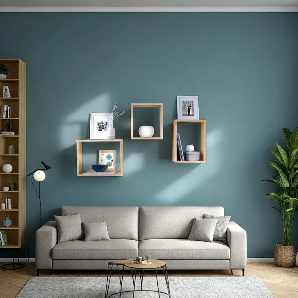 Étagères Murale Biblothèque Lot de 3 Meuble Rangement en Bois Salon Homestyle4u - Photo 2/4