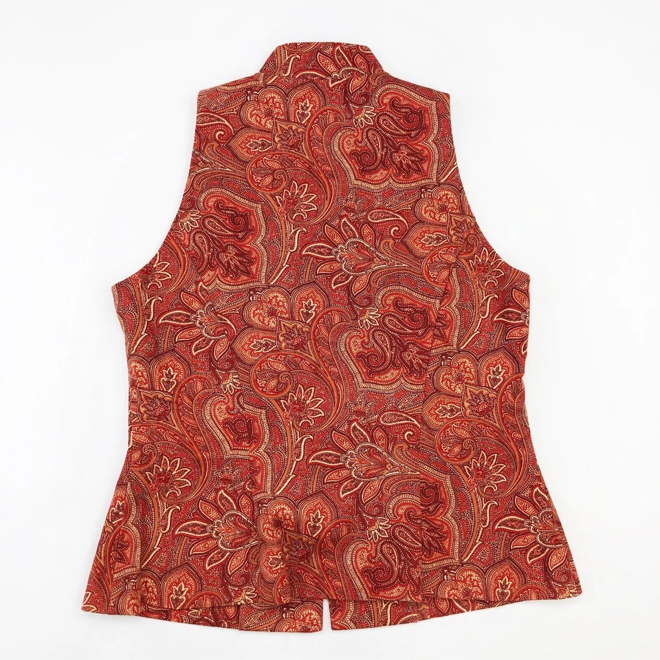 复古 POSITIVE ATTITUDE 2 件套佩斯利套装女式 4 码无袖上衣裙美国 — 第 4/4 张图片