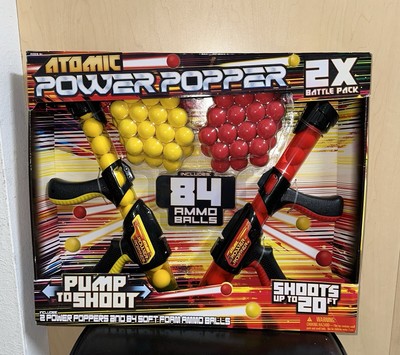 Atomic Power Popper 2X Battle Pack, 84 Ammo Balls, Red/Yellow Age 4+ *BRAND NEW*