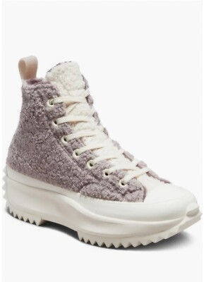 Converse Chuck Taylor  All Star  Faux Shearling Run Star Hike Platform Sneaker