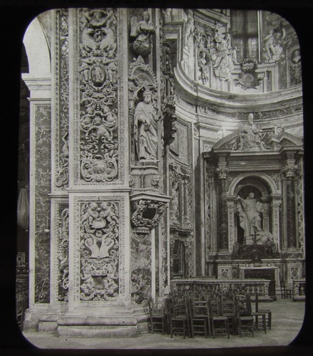 Glass Magic Lantern Slide PALERMO CHURCH OF CASA PROFESSORE SICILY C1890 ITALY