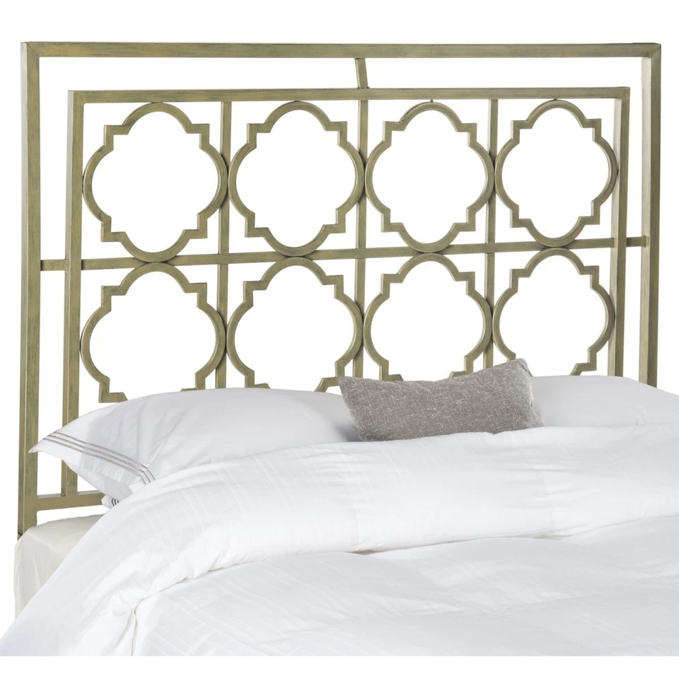 SAFAVIEH Silva Metal Headboard | Distressed Brass | Queen | - Image 3 of 3