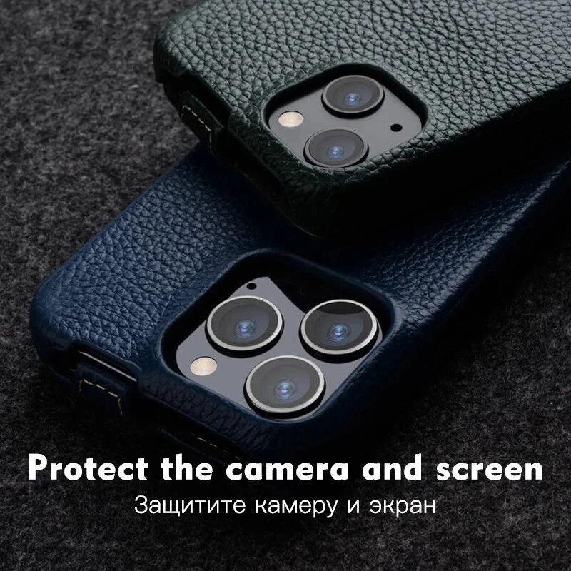 适用于 Apple iPhone 11 12 Pro Max 12mini 保护壳 真皮 上下 翻盖 — 第 2/4 张图片