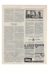 American Telephone Telegraph Company Print Ad Bell System Vintage 1932 ATT