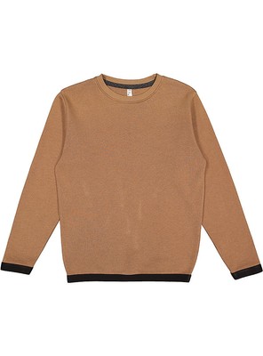 LAT 6789 Adult Long Sleeve Cotton/Poly Statement Fleece Crew Neck Sweatshirt