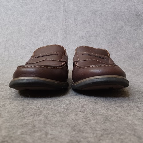 Sperry Top Sider Penny Loafers Mens 7.5 Brown Dark Burgundy Leather Shoes - Picture 12 of 12